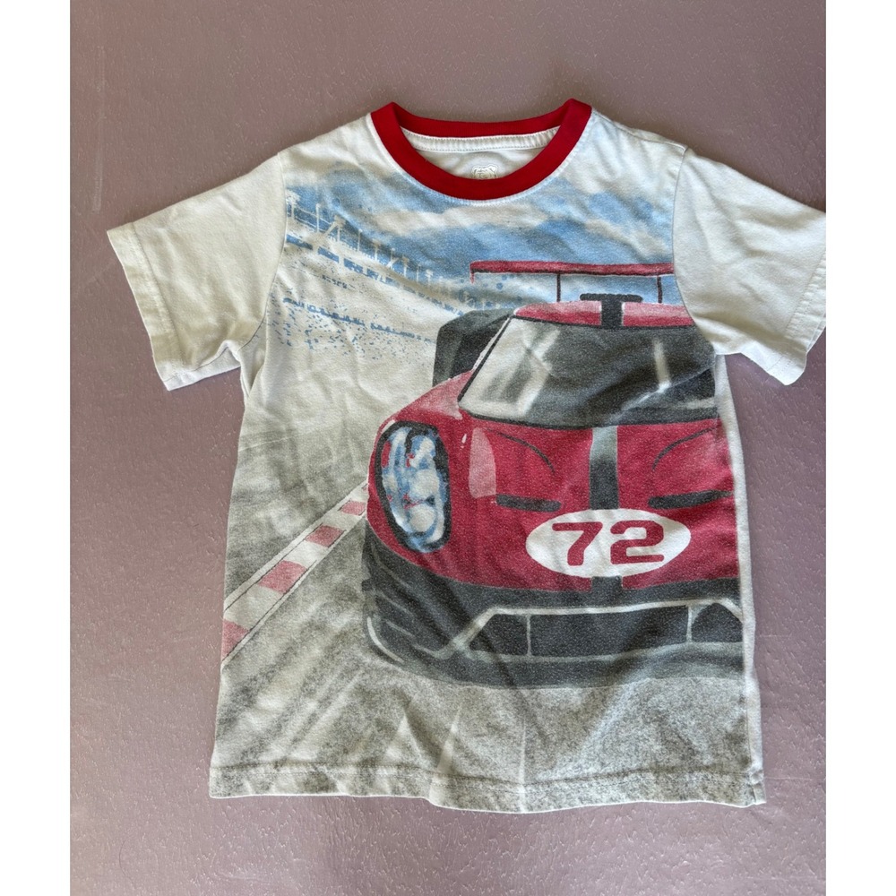 Garanimals Vintage‎ Race Car Graphic Tee Short Sleeve Crew Neck Top Size 5